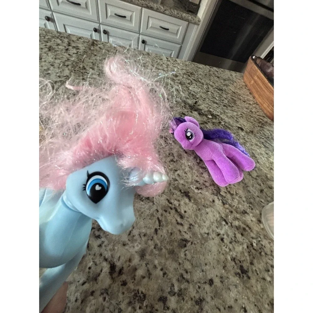 Three My Little Pony Figures One Is A TY Beanie Baby The Others HardPlastic 3239